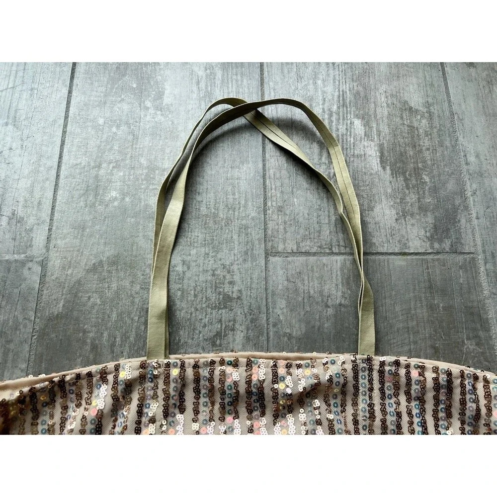Los Angeles Boutique Travel Shoulder Tote Shopping Overnight Sequin Beach Bag